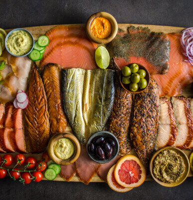 smoked seafood platter